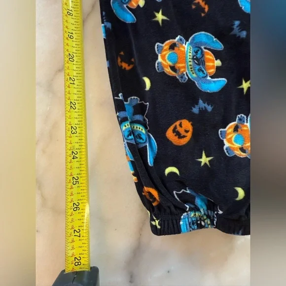 Disney Black and Orange Halloween Stitch Pajama Pants - Picture 5 of 6